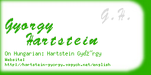 gyorgy hartstein business card